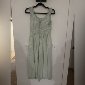 Old Navy Light Green Striped Dress